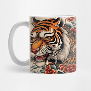 Old School Vintage Tattoo Art Tiger Mug